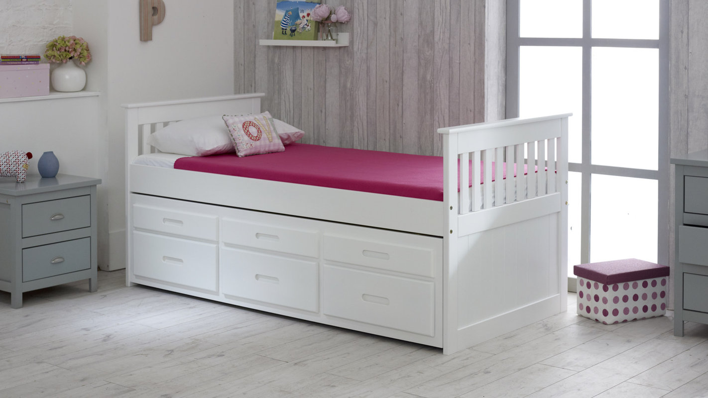 Just Kids Captains Single Cabin Bed with Trundle and Drawers & Reviews